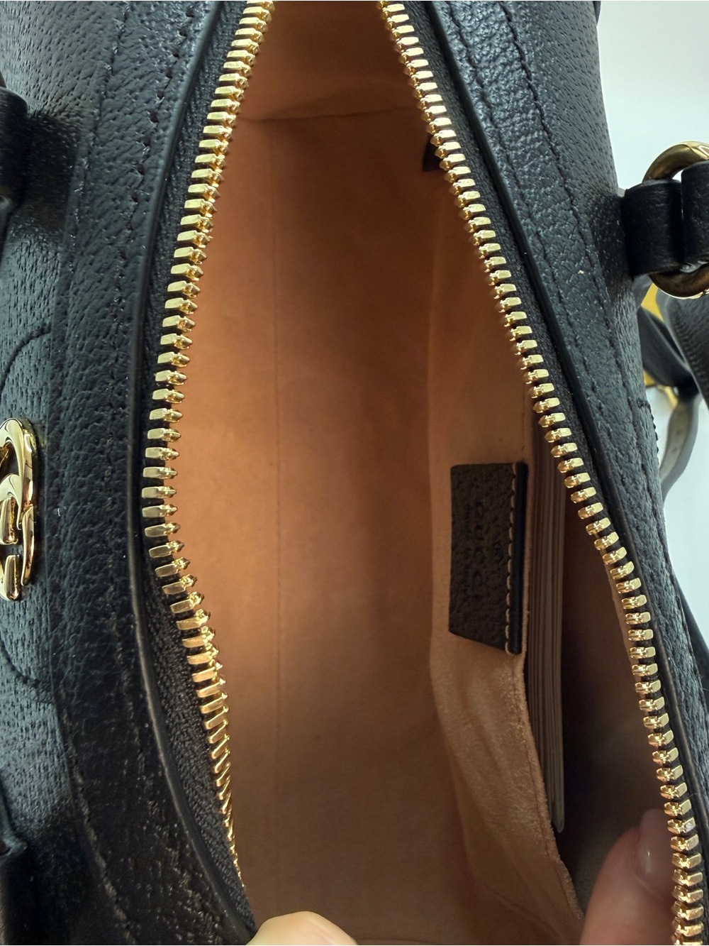 NWT Gucci Black Leather Ophidia Bag with Red & Green Web - Picture 5 of 7